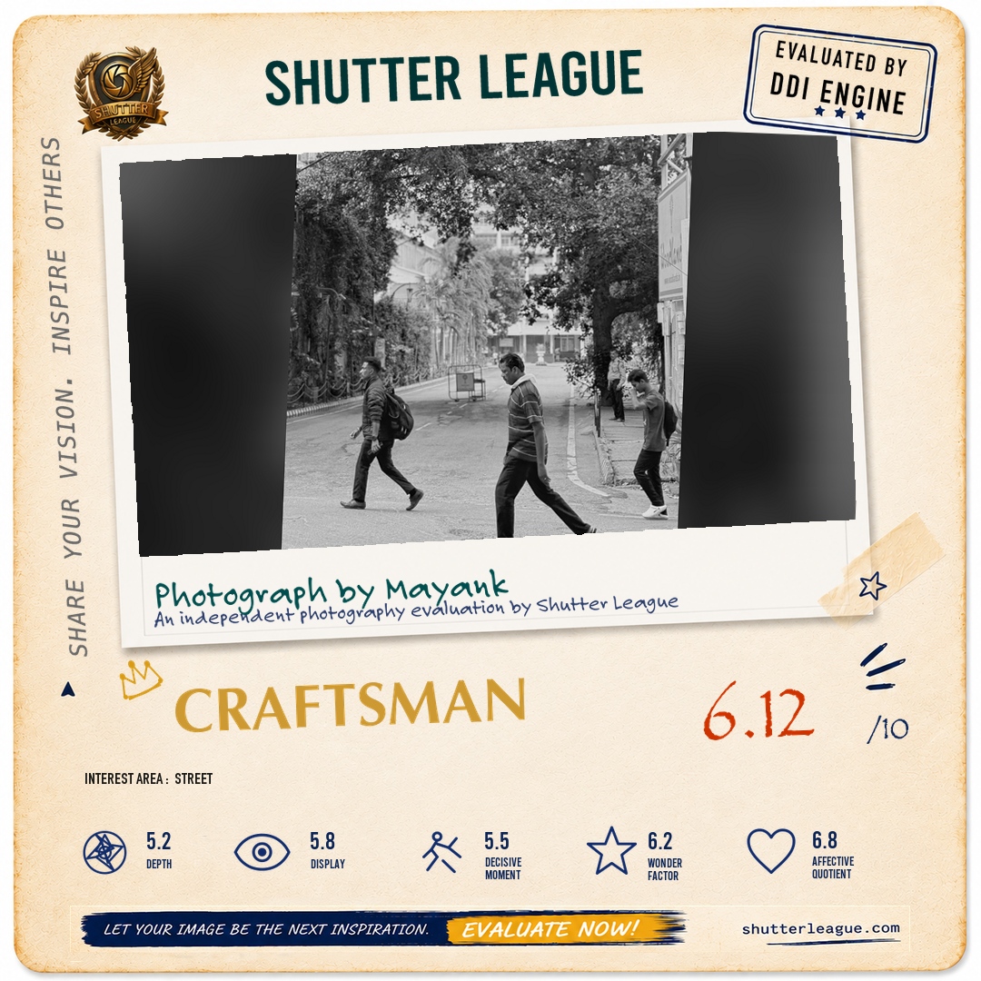 Shutter League evaluation card — 99