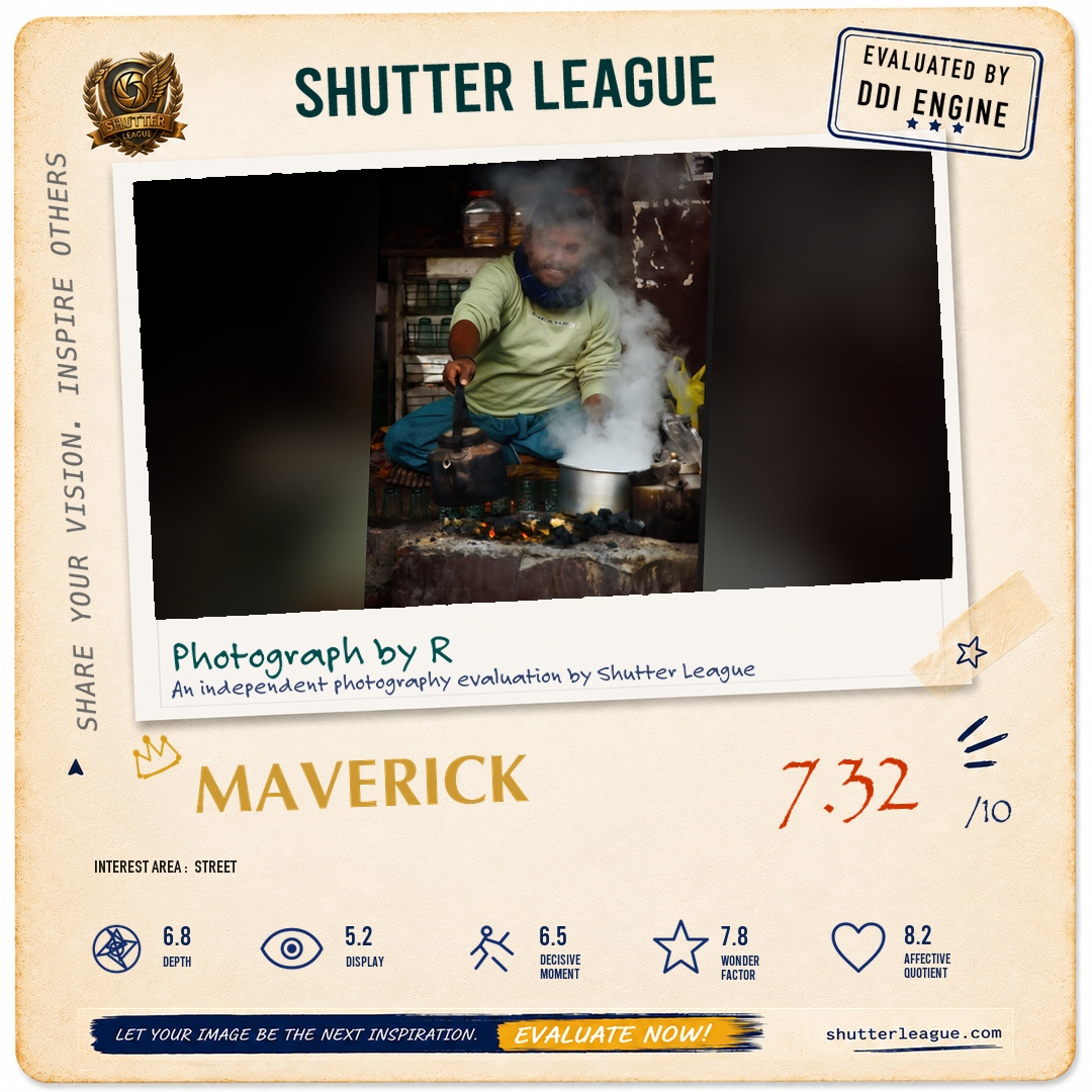 Shutter League evaluation card — STEAMING HOT