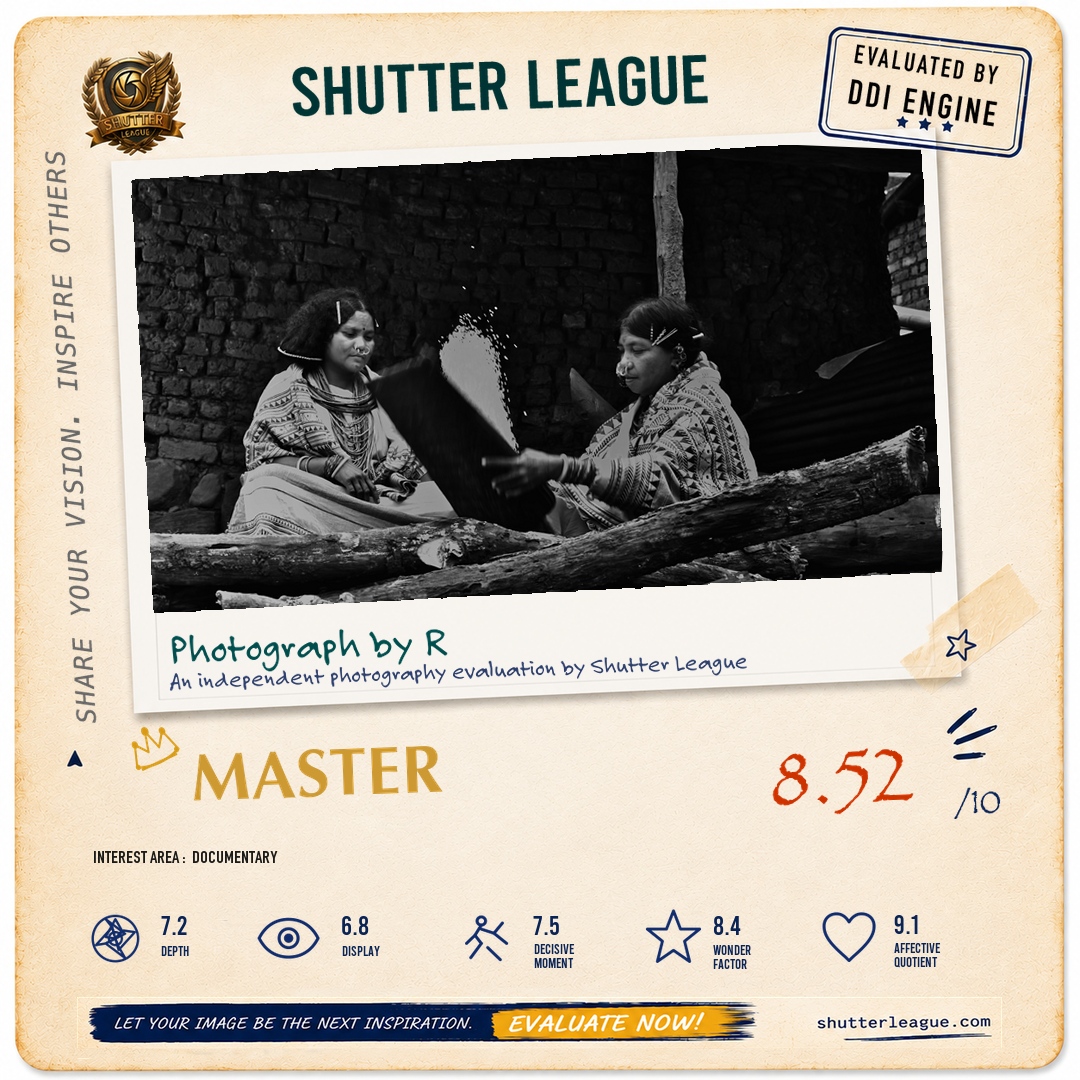 Shutter League evaluation card — RICE DE-HUSKING