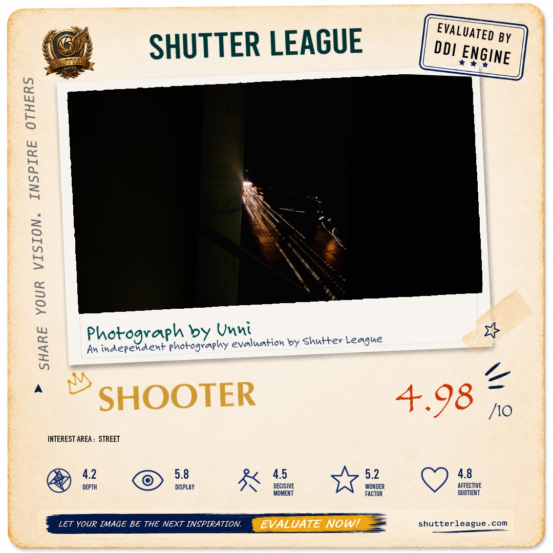Shutter League evaluation card — Light Painting 1