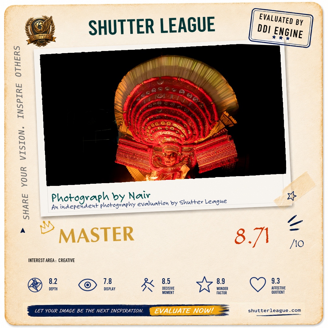 Shutter League evaluation card — Theyyam dance