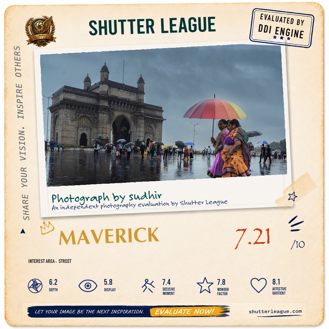 Shutter League evaluation card — gateway of india