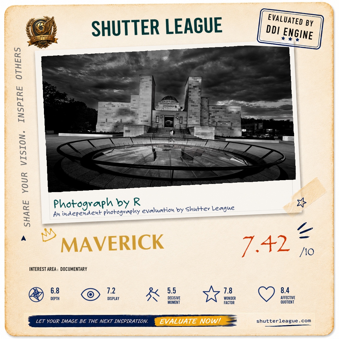 Shutter League evaluation card — WAR MEMORIAL