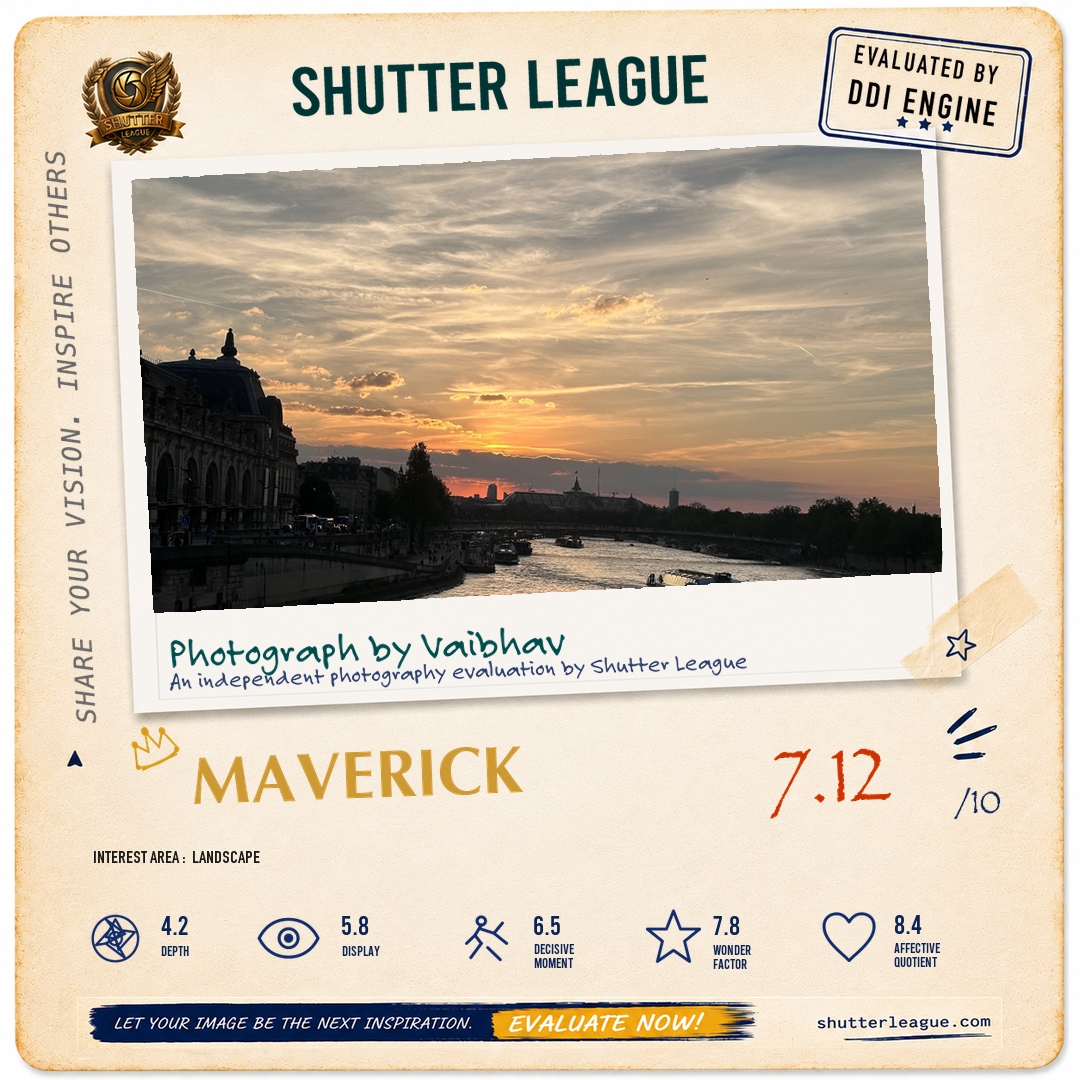 Shutter League evaluation card — By the Seine