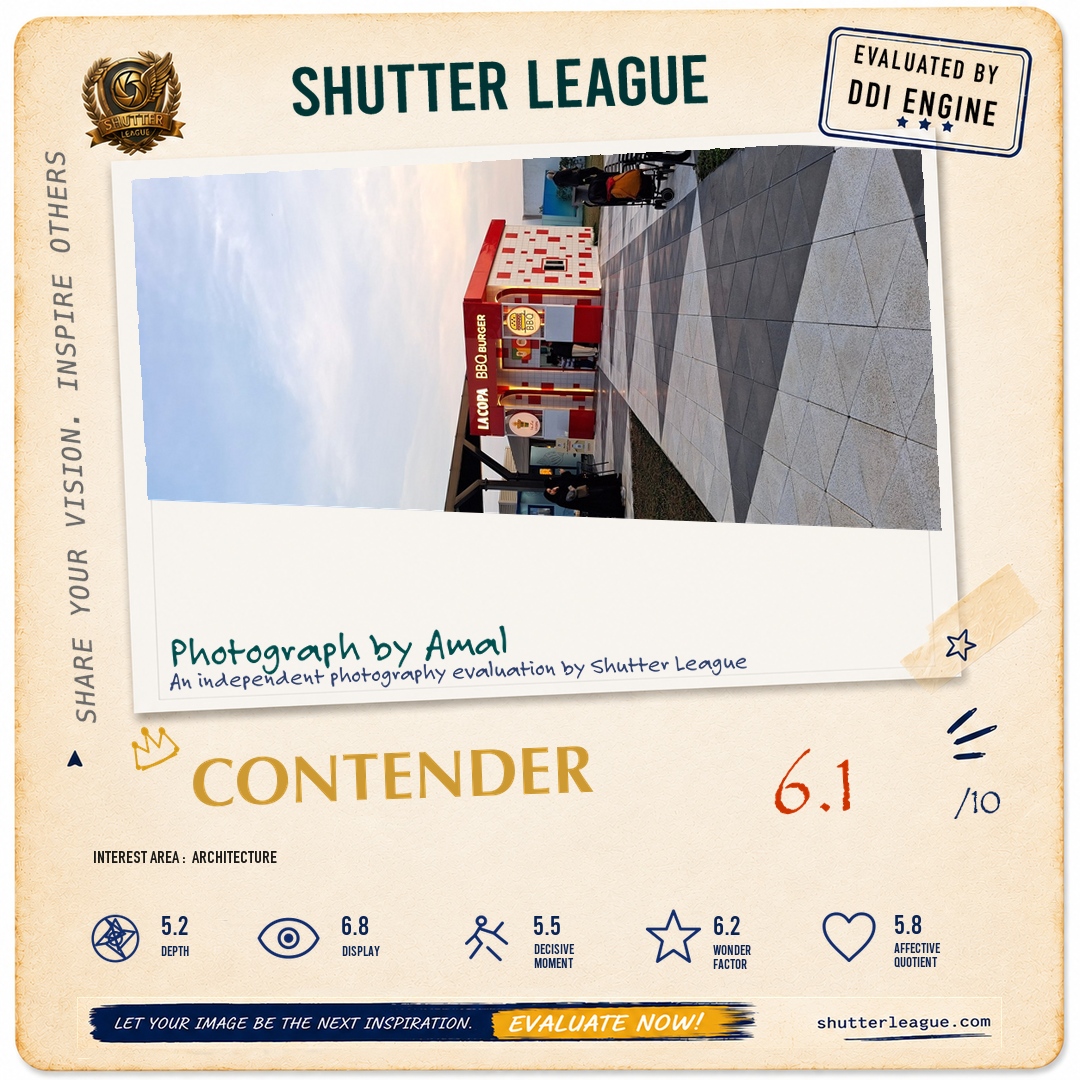 Shutter League evaluation card — Golden hour in Kuwait