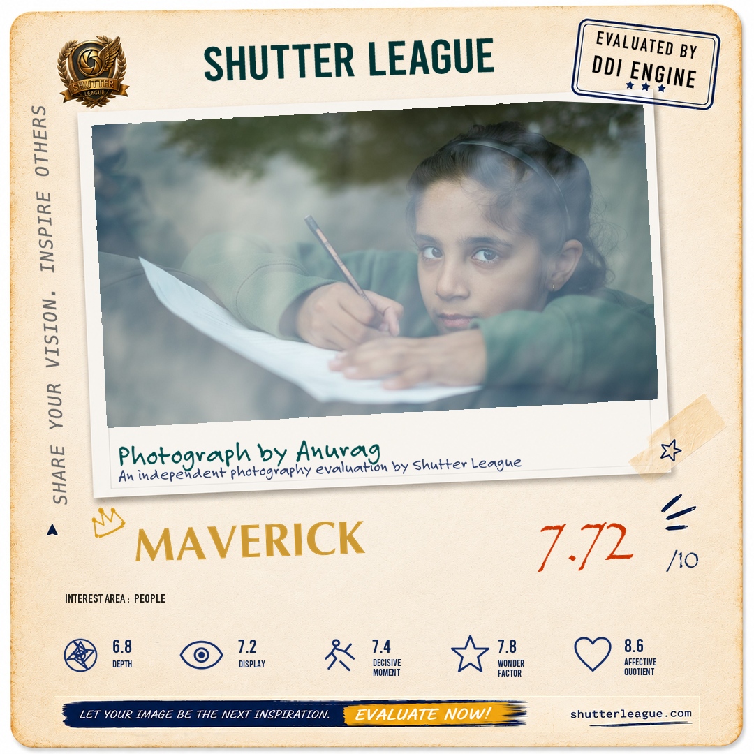 Shutter League evaluation card — Studious