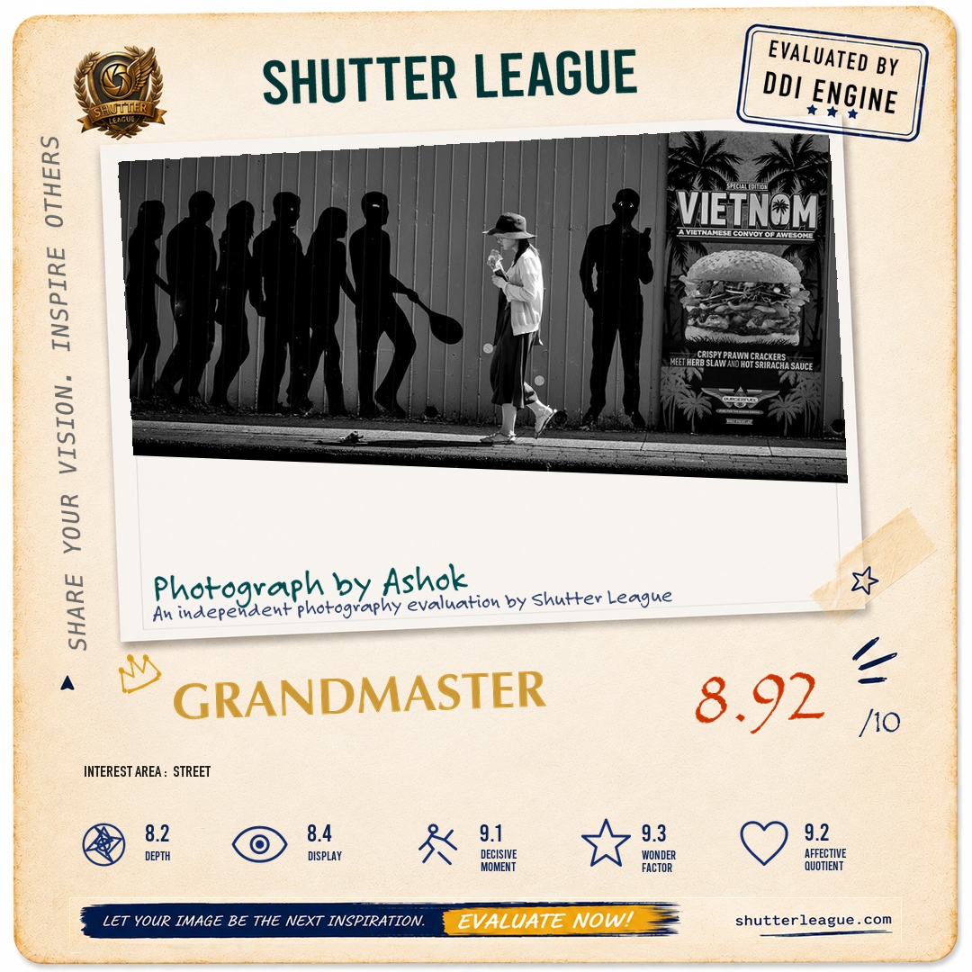 Shutter League evaluation card — Street Shadows