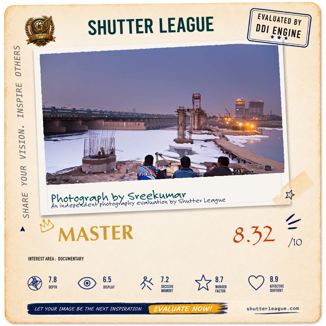 Shutter League evaluation card — White water