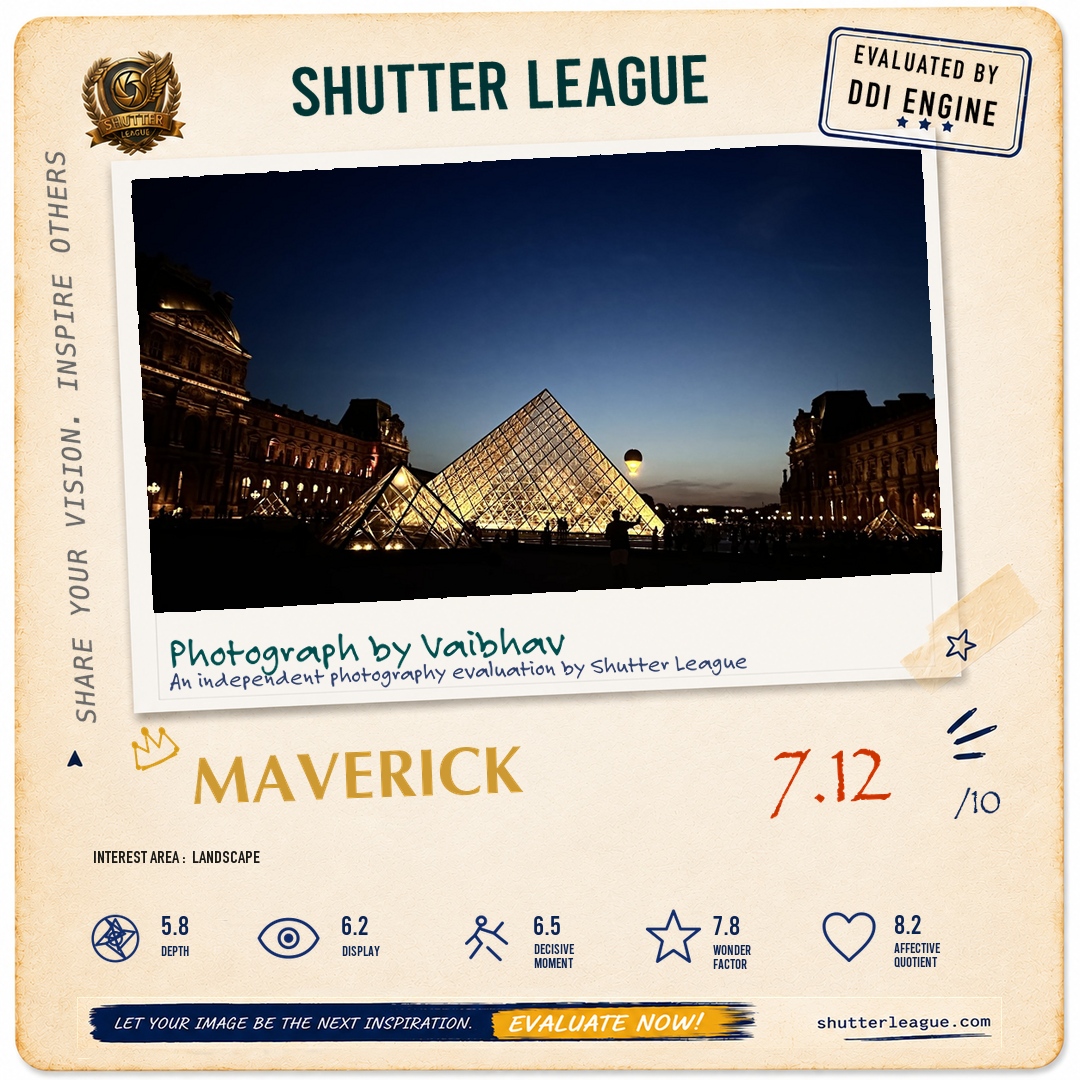 Shutter League evaluation card — Louvre Paris