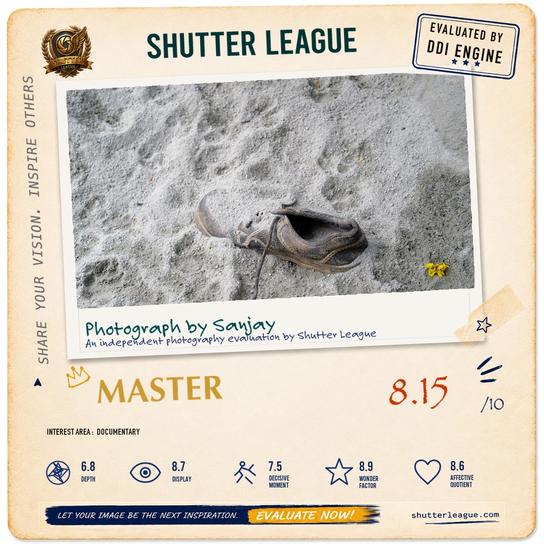 Shutter League evaluation card — Lost on the job