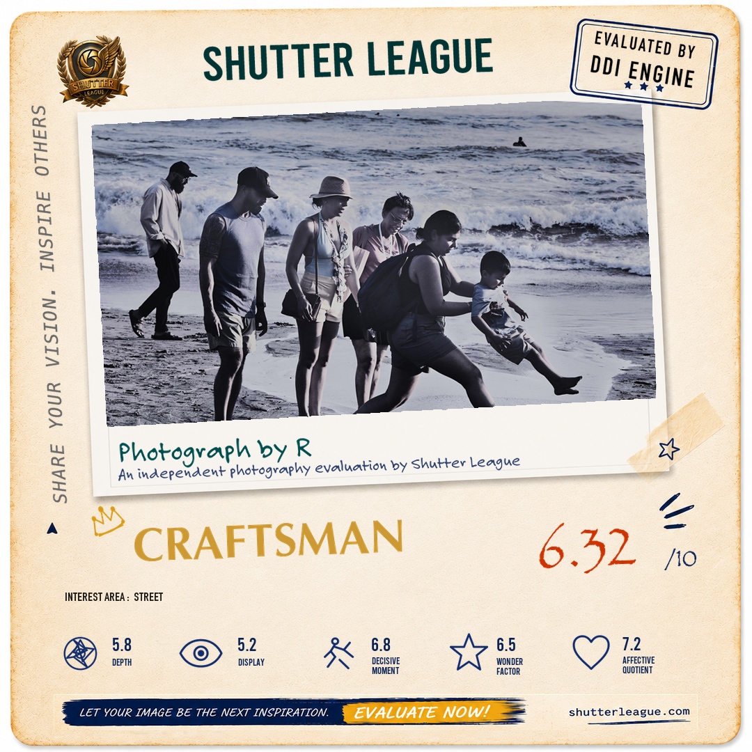 Shutter League evaluation card — THE CROSSING