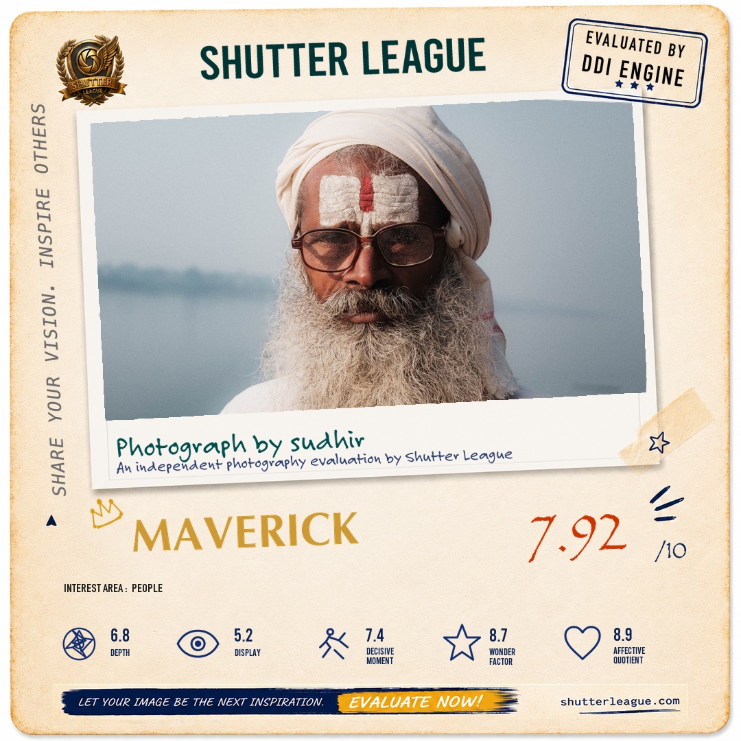 Shutter League evaluation card — portrait