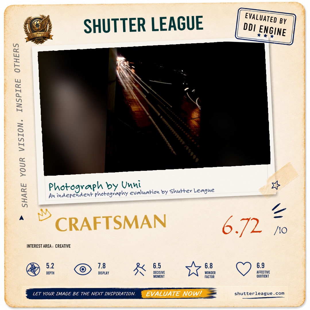 Shutter League evaluation card — Light painting