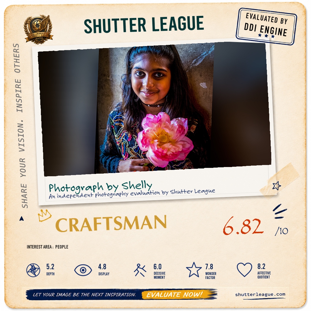 Shutter League evaluation card — Flower girl