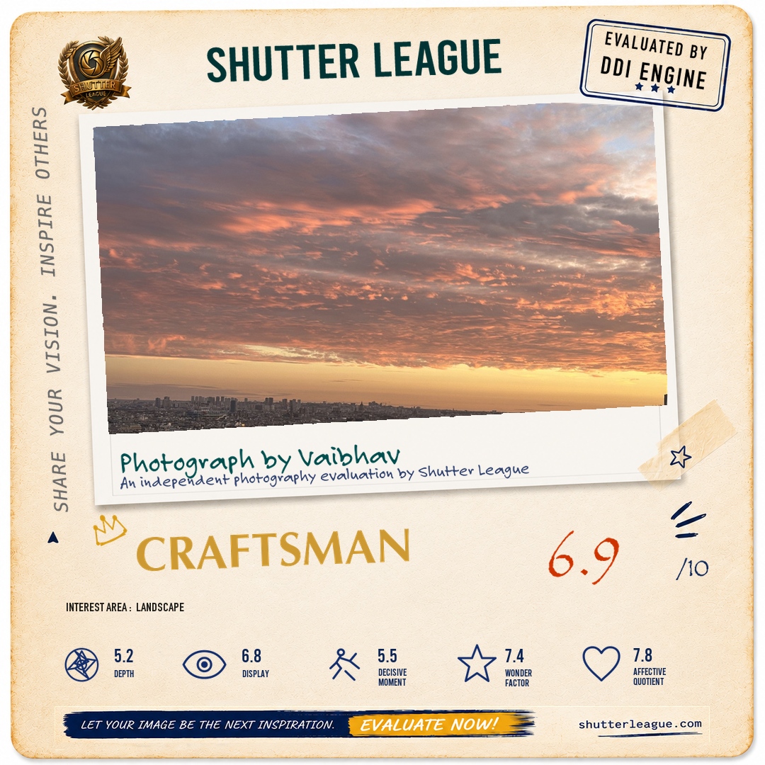 Shutter League evaluation card — Scarlet Skies of Paris