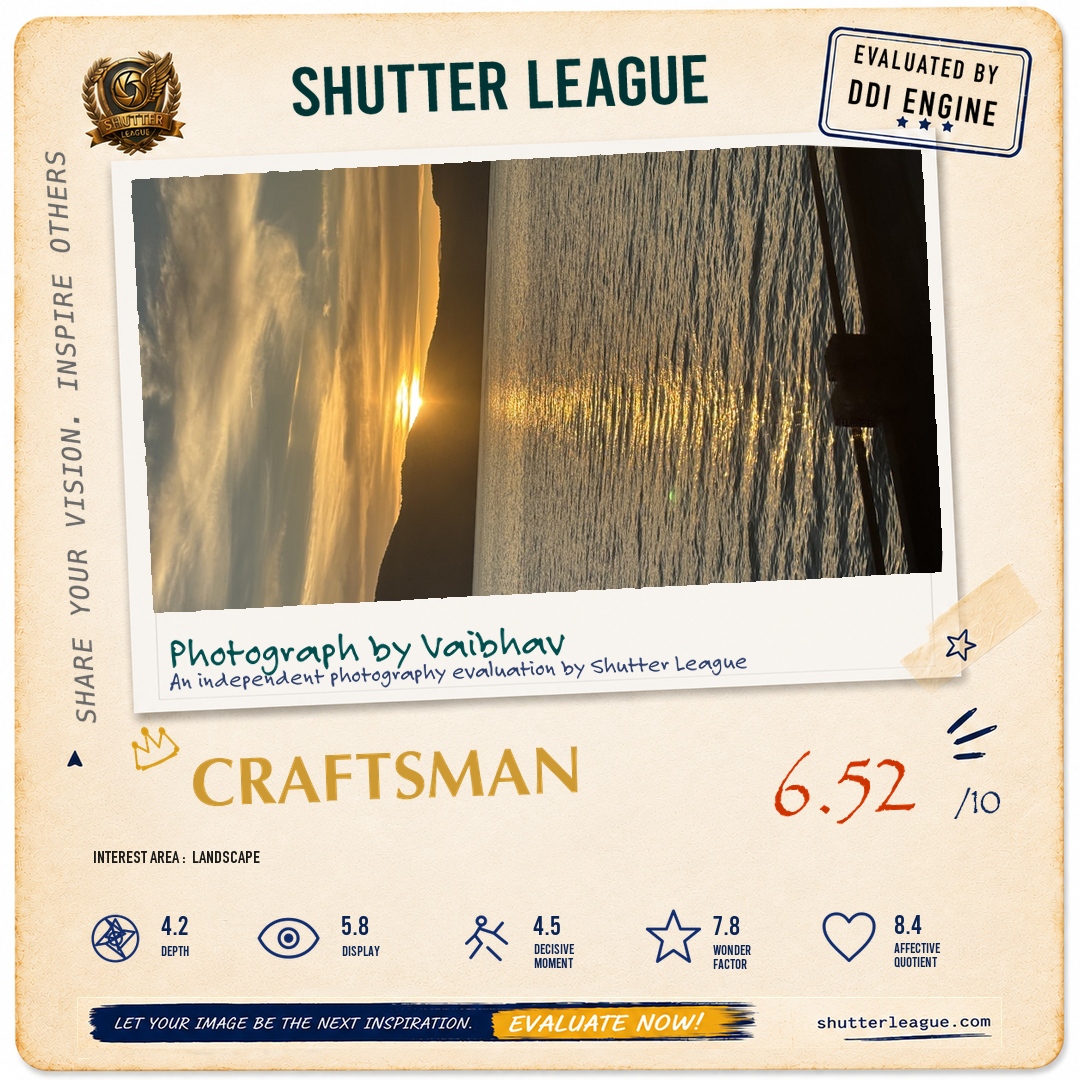 Shutter League evaluation card — Sunset