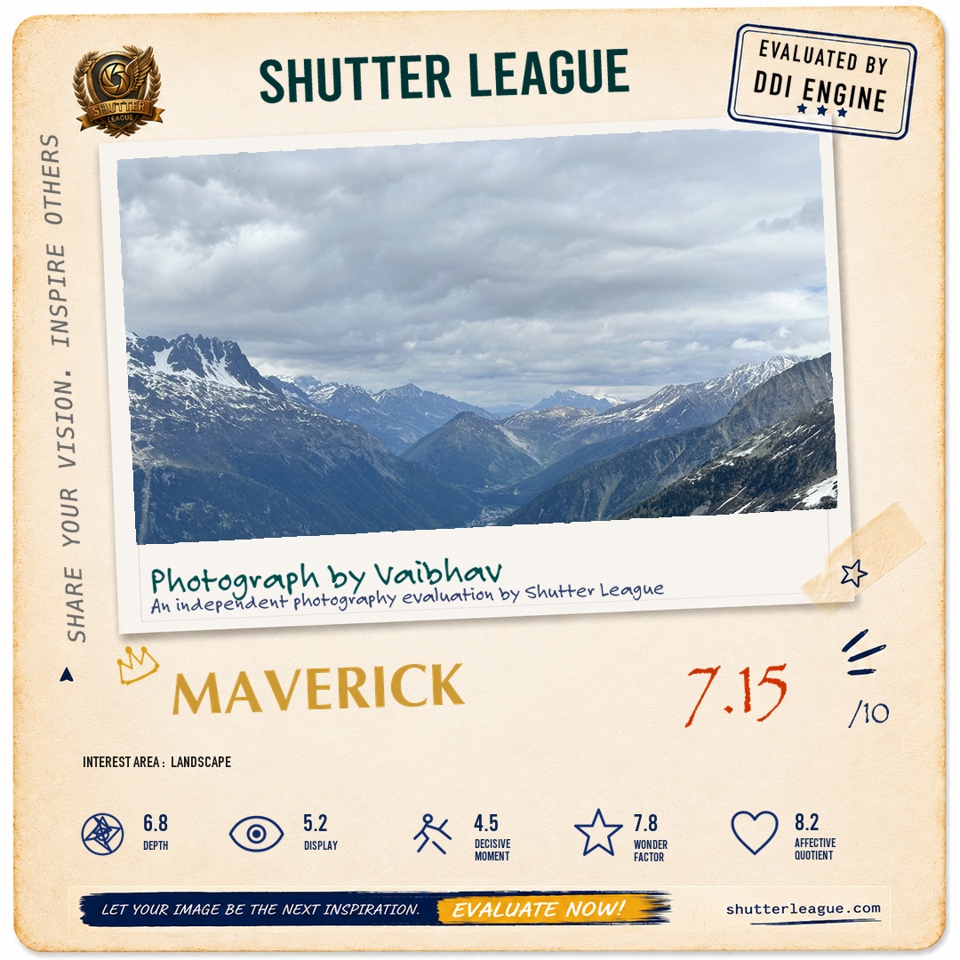 Shutter League evaluation card — Mont Blanc Range