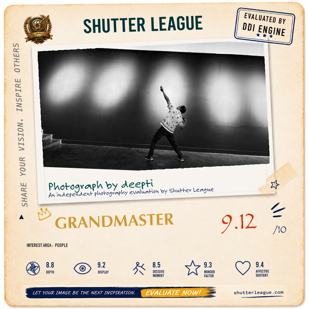 Shutter League evaluation card — His BOLT moment