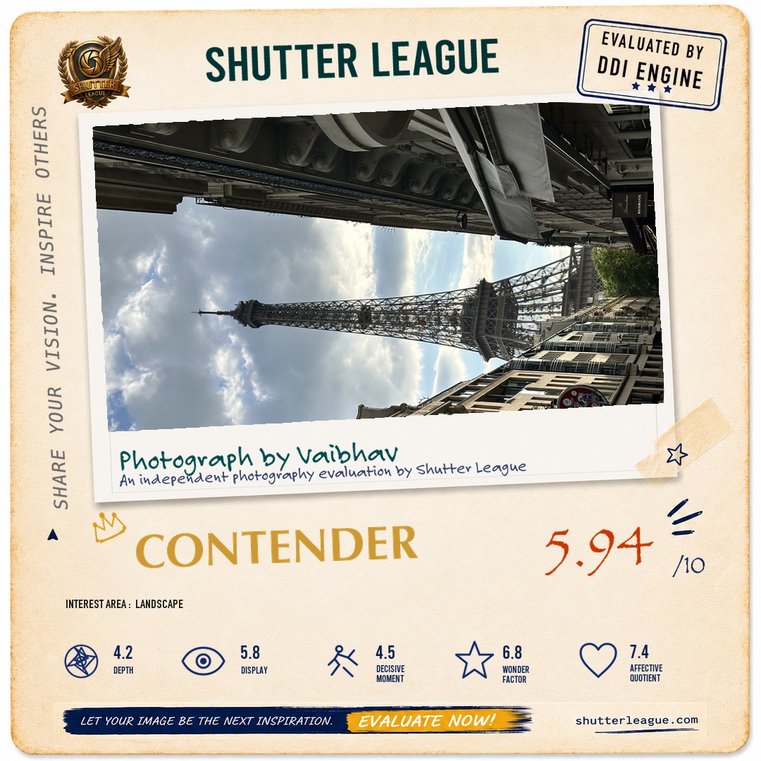 Shutter League evaluation card — Eiffel Tower