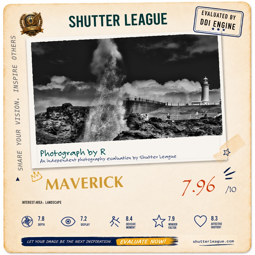 Shutter League evaluation card — REACHING THE CLOUDS
