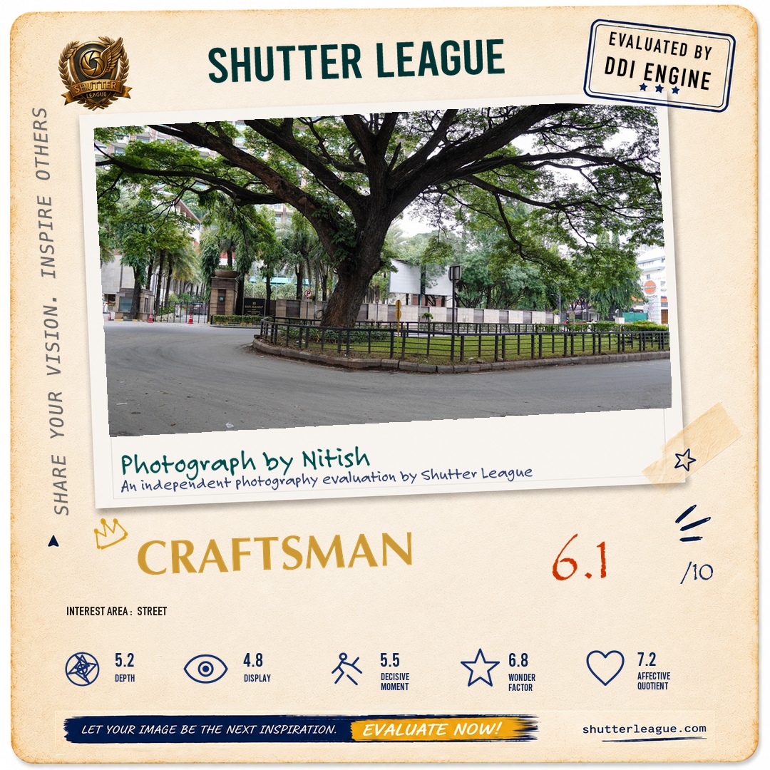 Shutter League evaluation card — Silence Photography