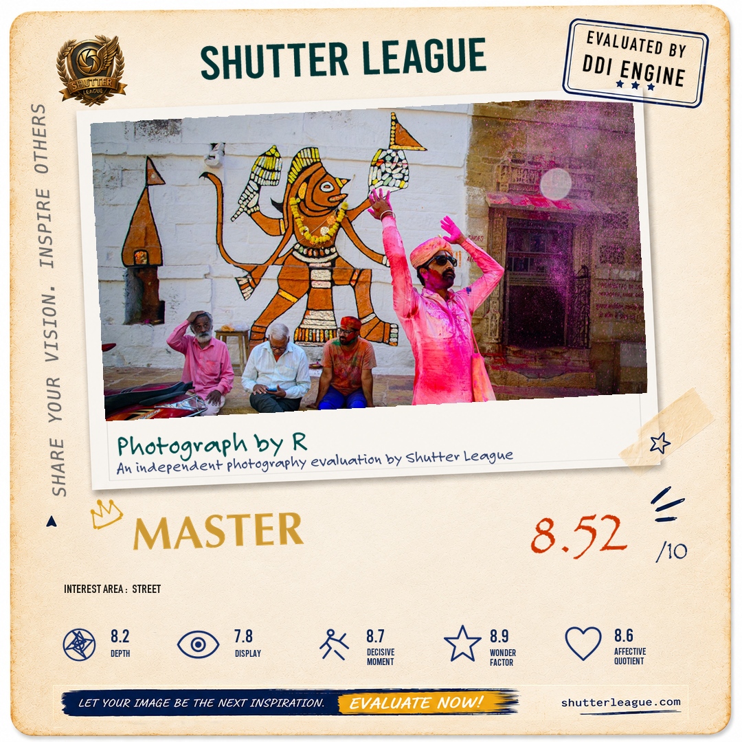 Shutter League evaluation card — HOLI SPRAY