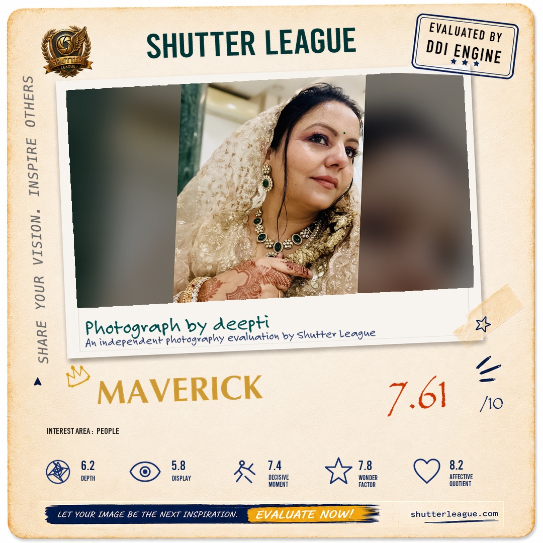 Shutter League evaluation card — Not the bride