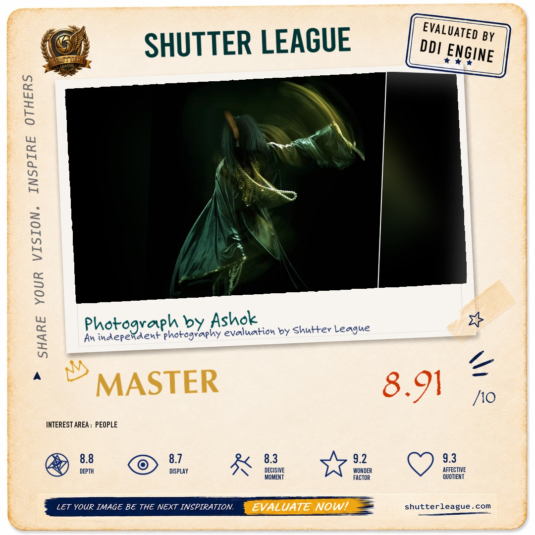 Shutter League evaluation card — Sufi Dancing