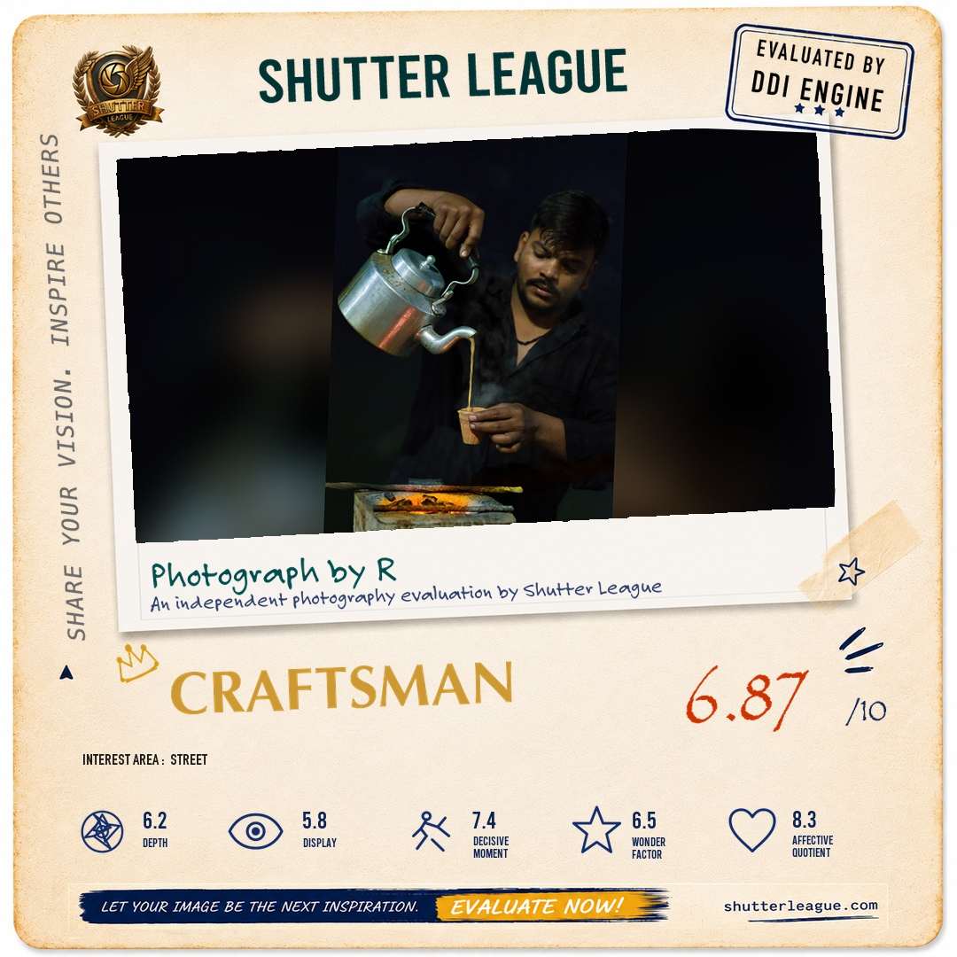 Shutter League evaluation card — HOT TEA