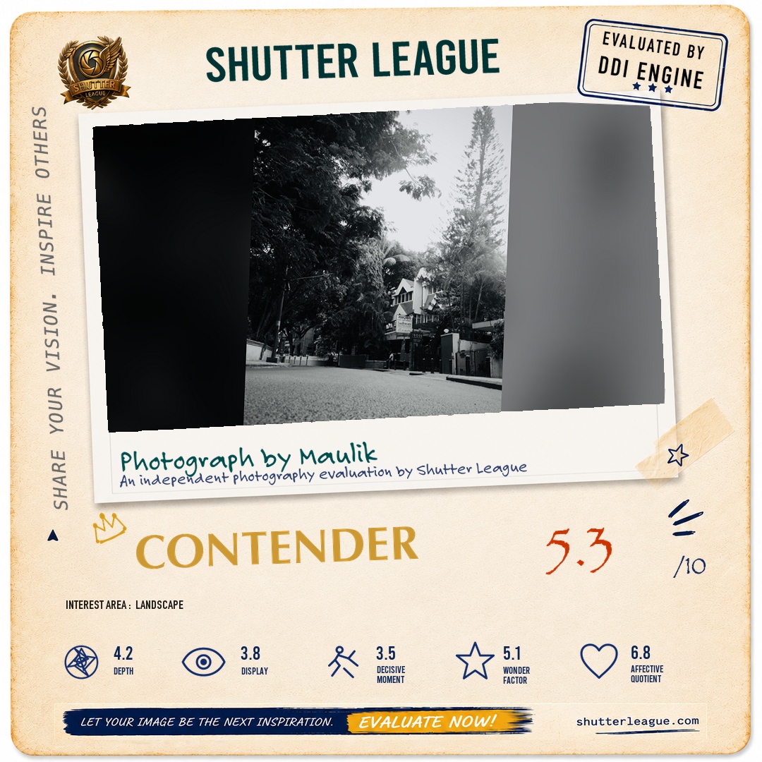 Shutter League evaluation card — Silence