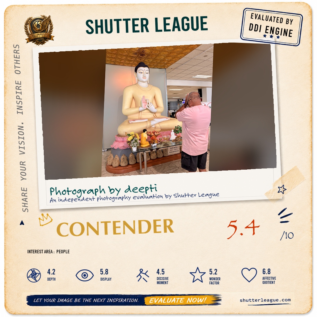 Shutter League evaluation card — Praying for peace