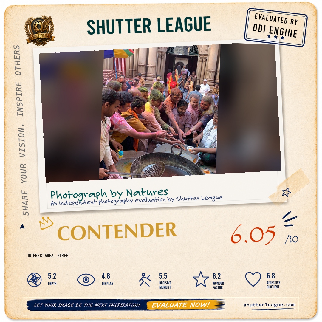 Shutter League evaluation card — Holi sweets Mathura